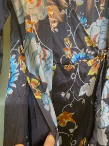 Floral Silk Wrap Dress