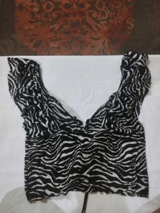 Zebra Print Crop Top