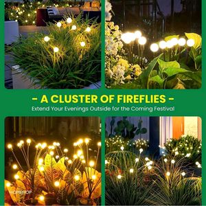 8🎄 LED Fireflies Solar Light - Yellow