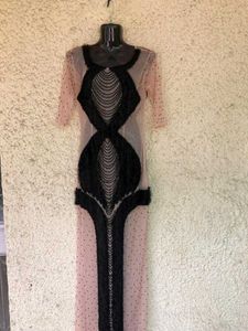 Elegant Mesh Couture Gown
