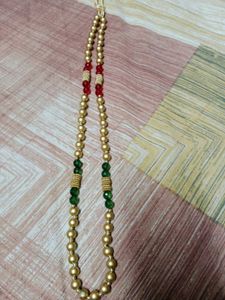Pearl And Gold Tone Necklace
