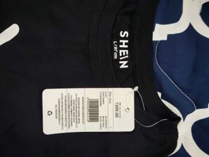 Shein Black Graphic Print T-Shirt