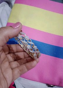 Gold &amp; Crystal Bangle Set