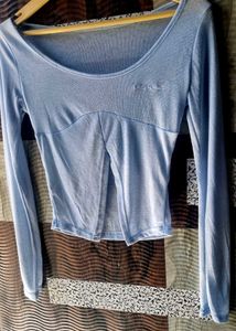 Blue Mirage Cutout Top