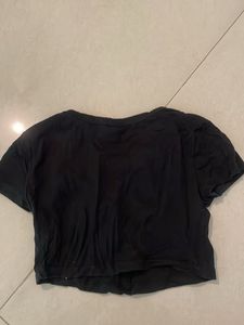 H&amp;M Black N white xs basic Crop Tops