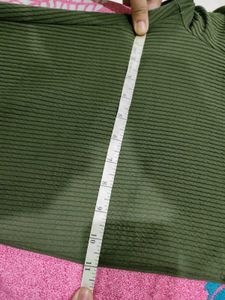 Combo Of Olive Green Trouser And Cute White Top