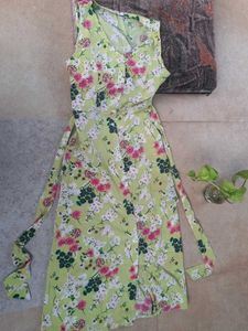 Tokyo Talkies Floral Midi Women Green A-line Dress