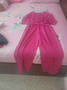 Women Jumpsuit Pink Color Casual Wear Size S