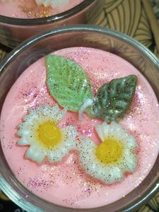 Floral Candle Jar Sented