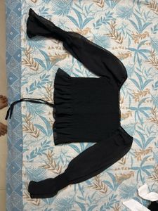 Black Sheer Top