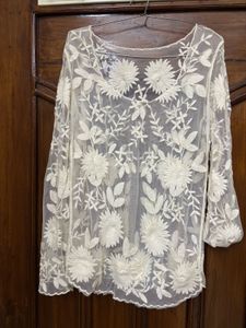Net Embroidered Top