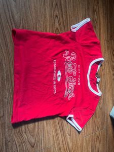 Red Ringer Tee - "Best Shot"