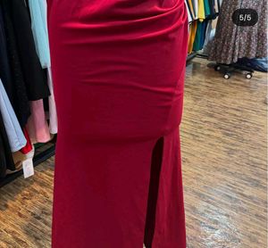Elegant Red Off-Shoulder Dress