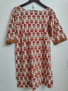 Orange Colour Kurthi Top