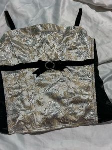 Floral Velvet Corset Top