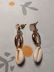 Cowrie Shell Dangle Earrings