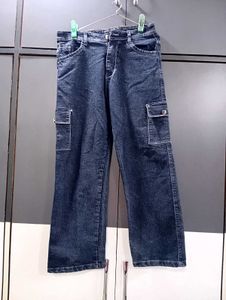 318. Grey Denim Cargo Jeans