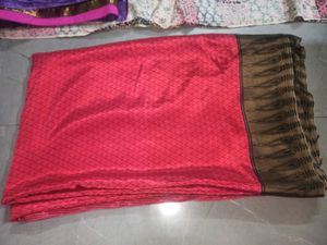 Elegant Red &amp; Brown Saree