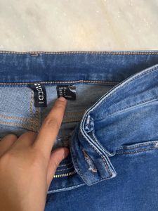 low waist Flared Denim Jeans