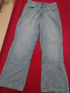 Wide Leg Baggy Blue Jeans