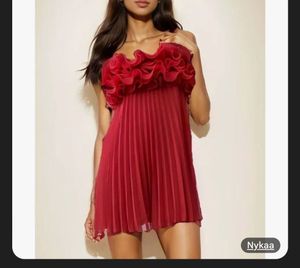 Red Ruffle Top