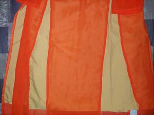 Orange mirror work Kurti