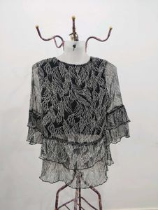 Tiered Sheer Blouse