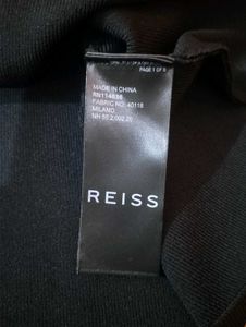 REISS Black Halter Top