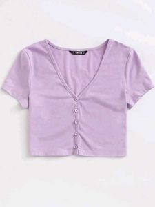 Cute Lavender Crop Top