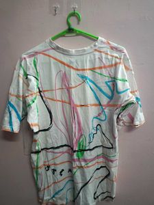 Abstract Print T shirt