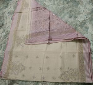 New Pure Cotton Chickankari Saree