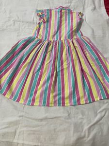 Striped Ruffle Sleeve Dress