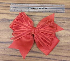 Bow Design Hair Clip Accessory Red