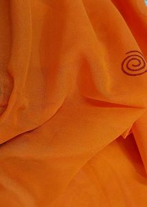 Orange Embroidered Saree With Antique Banaras Bord
