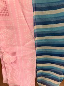 Pink And Blue Scarves Combo