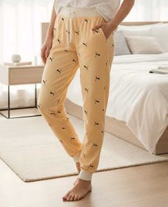Pajama Pants with Puma Cat Print