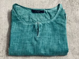 MELANGE - Turquoise Embroidered Dress