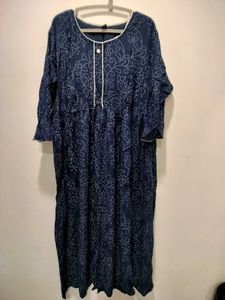 🤱Feeding Navy Blue Maxi Dress