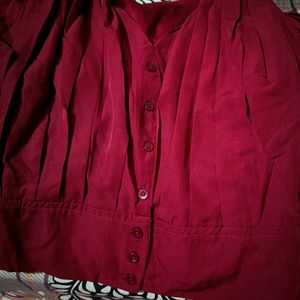 Maroon Western Crop Top*