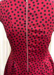 Red Polka Dot Fit &amp; Flare Dress