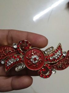 Red Floral Hair Clip