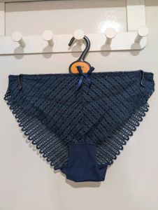 Navy Blue Lace Briefs - Unused