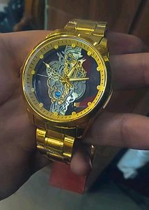Gold Skeleton Watch