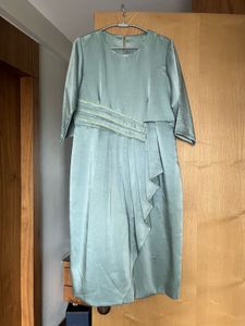 Party Wear Hourglass Midi Mint  Dress