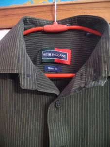 Peter England Shirt 👕Dark Grey, Size 38