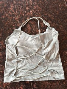 Green Striped Tank Top