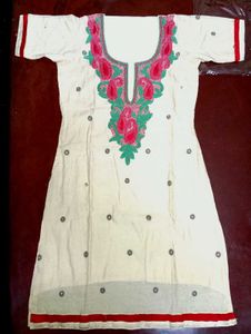 Embroidery Kurta with Beads Work
