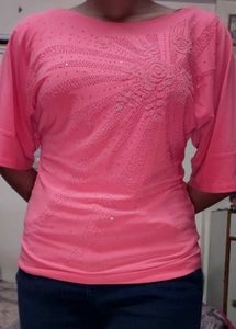 Pink Embellished Top