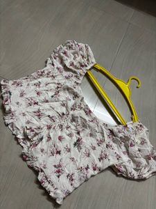 Off Label Crop Floral Top
