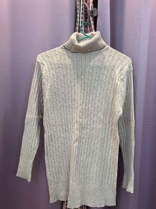 Beige Turtleneck Sweater